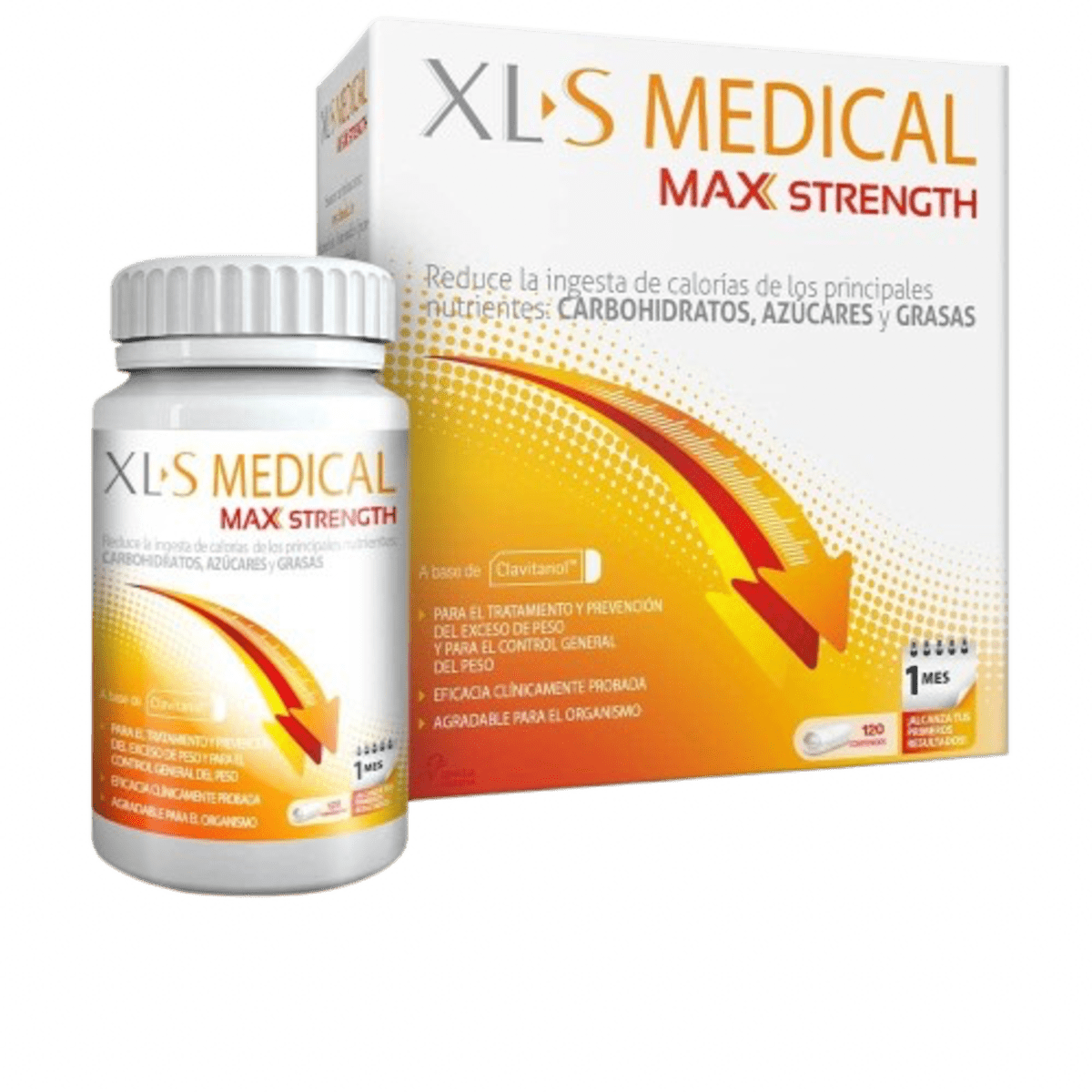 XLS Medical Max Strength tablets 120 pack high strength fat binder supplement for effective weight loss support and calorie reduction UK pharmacy