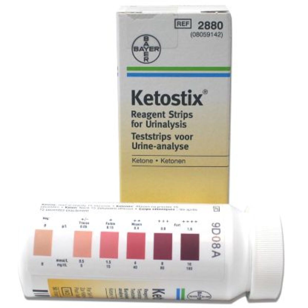 Ketostix Testing Strips – pack of 50 urine ketone test strips for fast, accurate ketone level detection. Used for diabetes monitoring and keto diet testing. Genuine Ketostix product from a GPhC-registered UK pharmacy