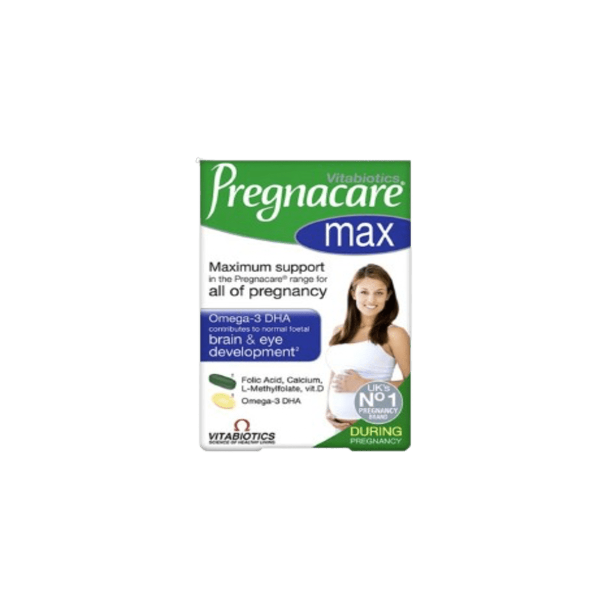 Vitabiotics Pregnacare Max tablets with Omega 3 dual pack 56 tablets and 28 capsules pregnancy support supplement with folic acid DHA UK