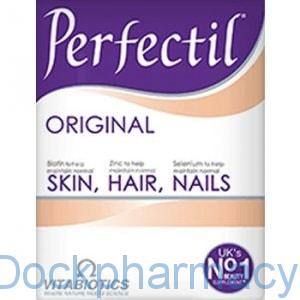 Beauty supplement for skin hair and nails – Perfectil tablets 30 Vitabiotics with biotin zinc selenium for healthy glowing skin and stronger hair UK